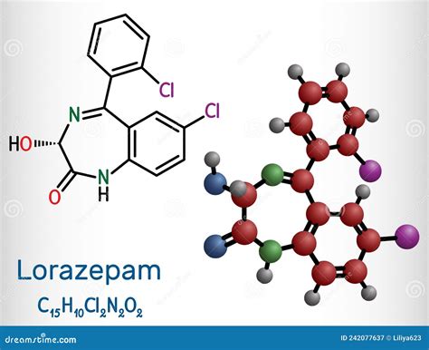 Lorazepam (benzodiazepine, anxiolytic) .
